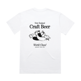 Craft Beer - Bottoms Up - Tee - White