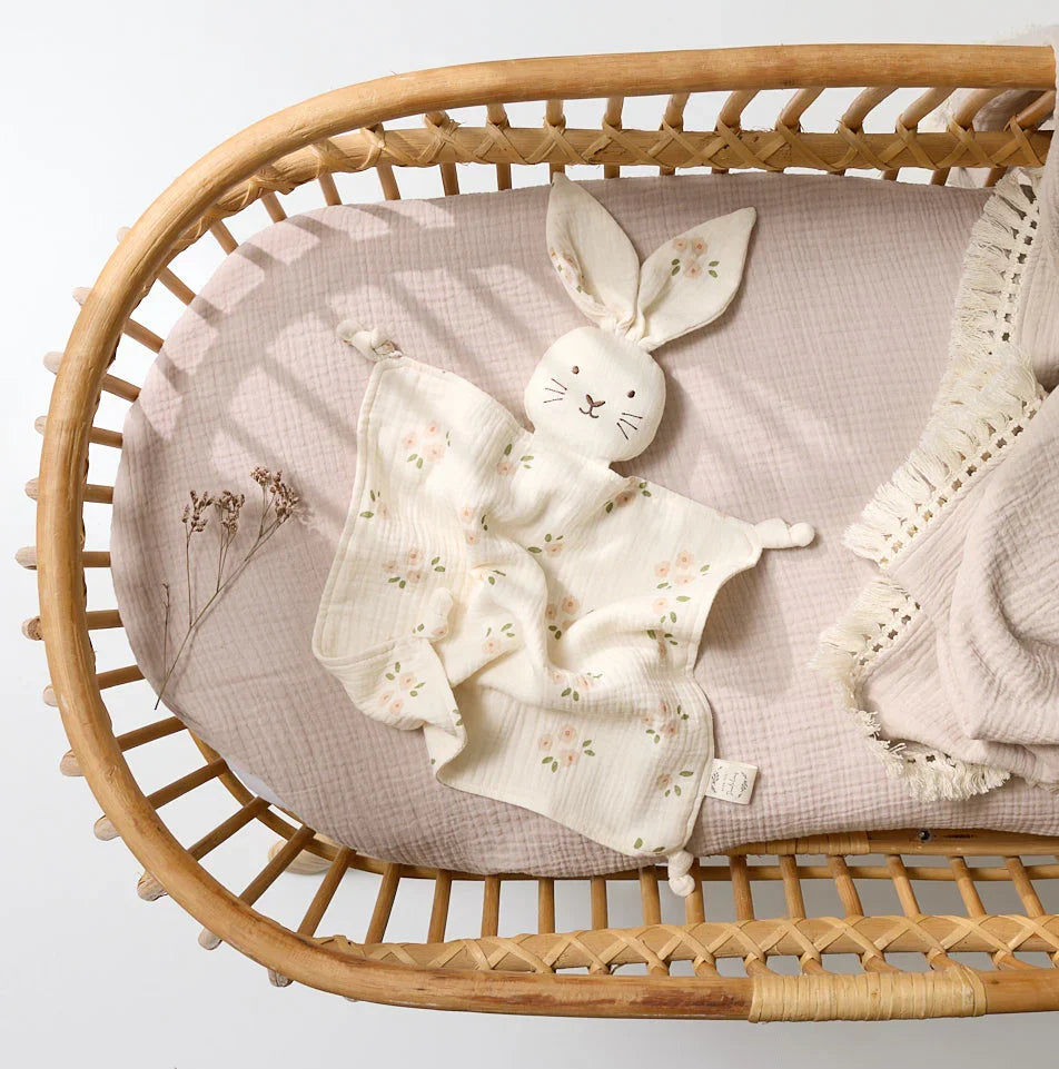 Organic Muslin Bunny Lovey - Daisy