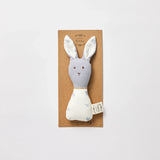 Organic Muslin Bunny Rattle - Enchanted Garden + Frost Blue