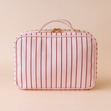 Rosé Pinstripe Cosmetic Bag
