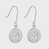 Round Cutie Kowhai Pendant Earring - Silver