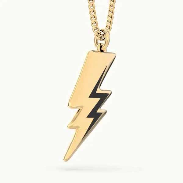 Lightning Bolt 18K Gold plated Necklace