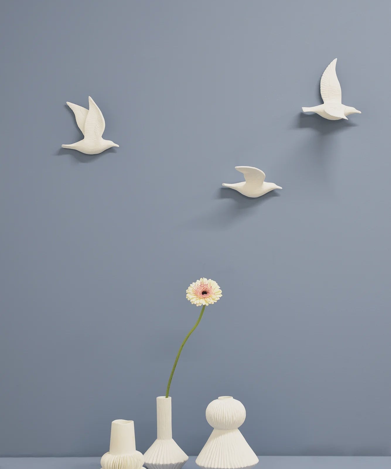 Flying Bird Double Closed - White
