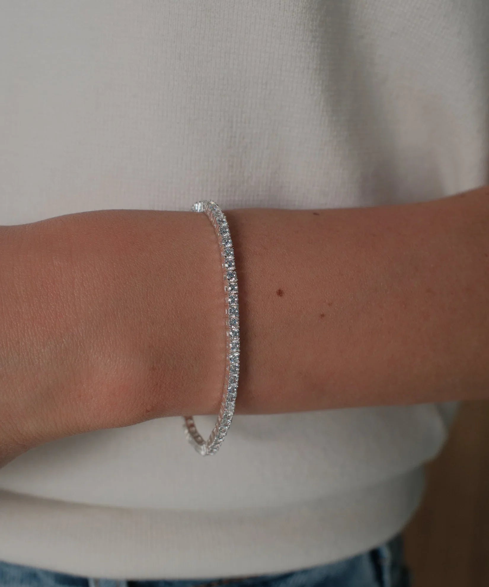 Dani Tennis Bracelet - Silver - 16.5cm