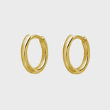 Delicate Round Huggies Gold 11mm