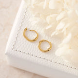 Delicate Round Huggies Gold 11mm