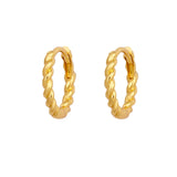 Rope Twist Gold Huggies