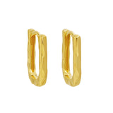 Delicate Eternity Textured Huggies Small Gold