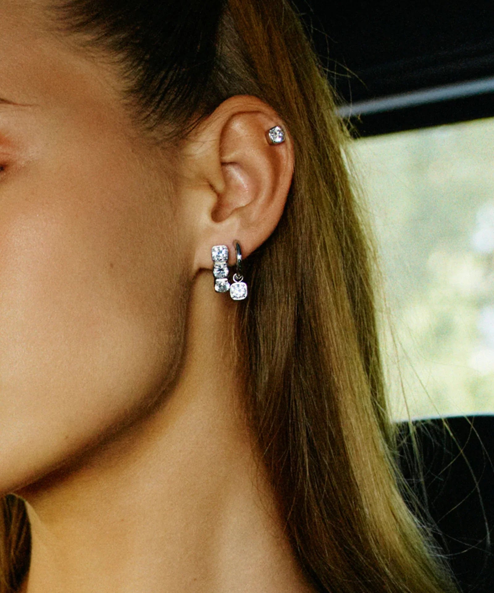 Gemma Hoops Steel