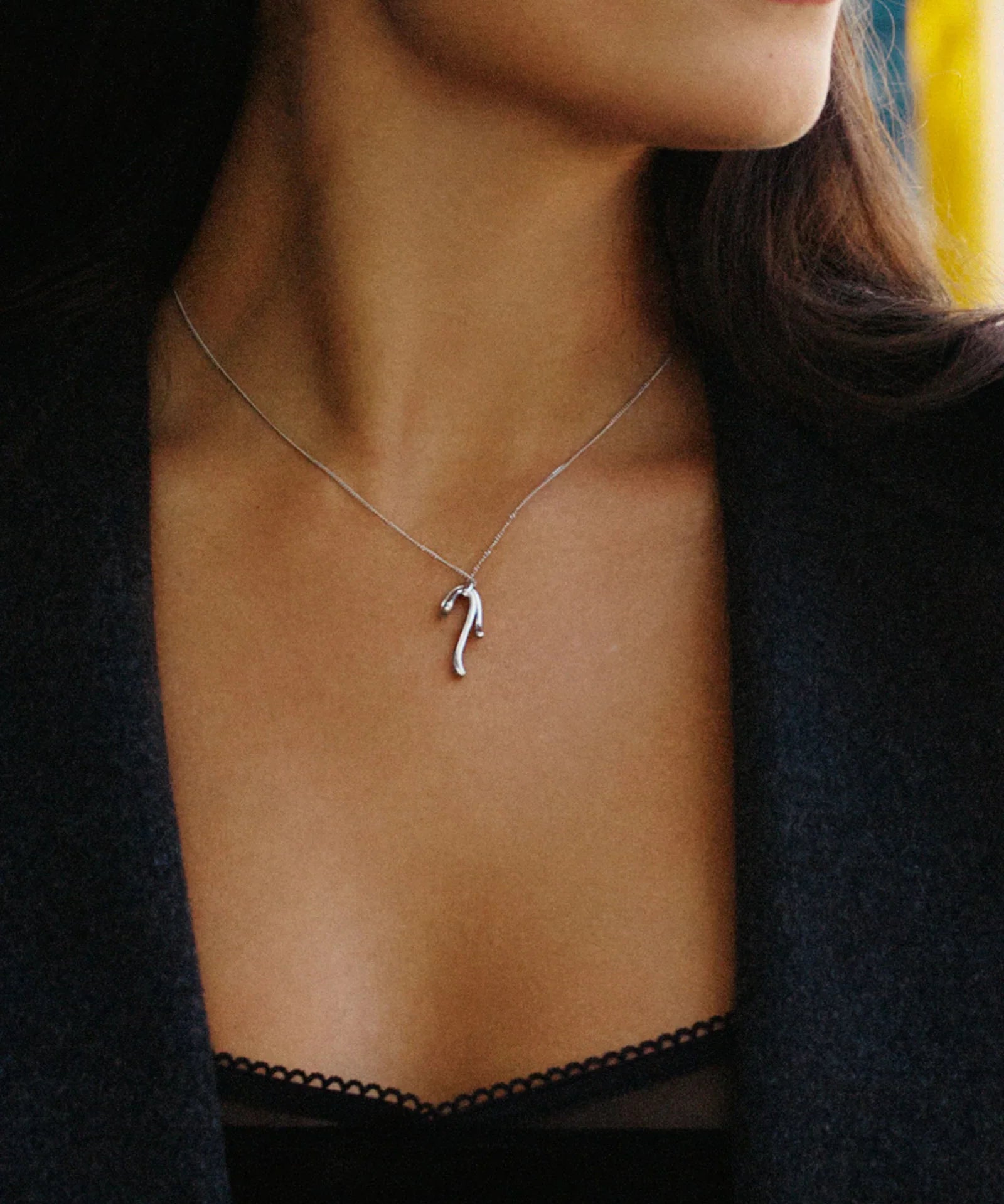Lace Necklace Steel