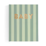 Baby Book Sage Stripe Boxed