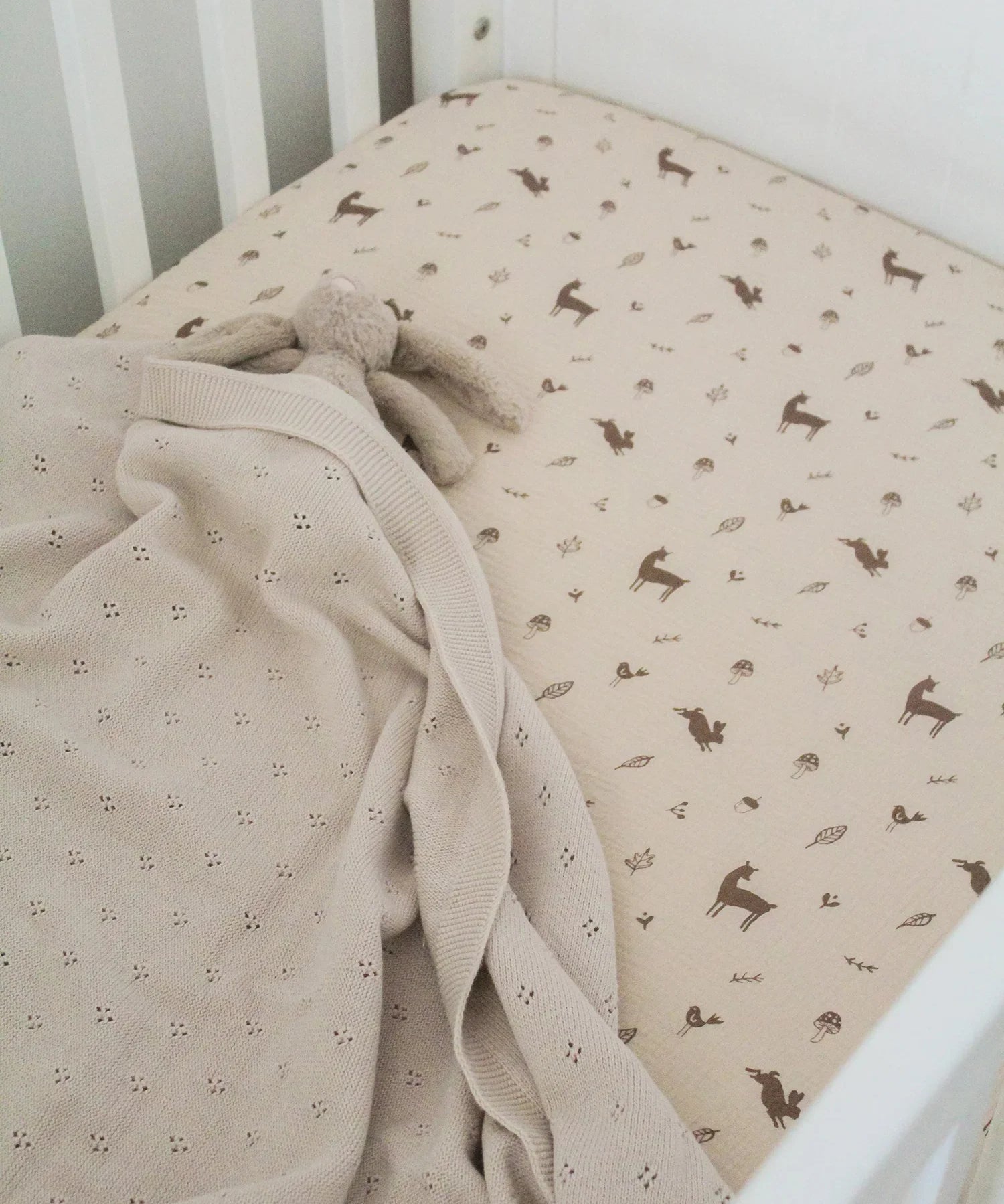 Fitted Cot Sheet Woodlands