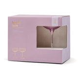 The Lou Coupe Glass - Set of 2 / Lilac