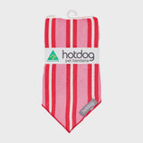 Hot Dog Bandana - Red Pink Stripe