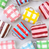 Mug - Green & Cornflower Stripe