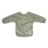 Sleeved Bib - Khaki Gingham