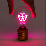 Pink Butterfly Lightbulb Lamp USB Recharge