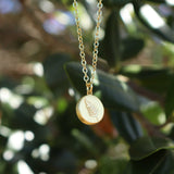 Round Fern Necklace - Gold