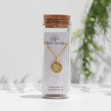Round Fern Necklace - Gold