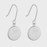 Round Fantail Pendant Earring - Silver