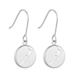 Round NZ Map Pendant Earrings