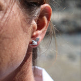 Sterling Silver Fantail Stud