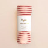 Strawberry Stripe Muslin Wrap Swaddle