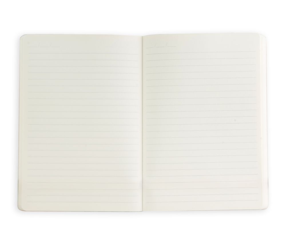 A5 Textured Soft Cover Notebook - Neon Floral Pink & Blue