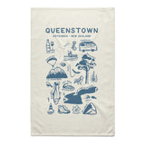 Queenstown Tea Towel Small Print - Cream