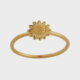Delicate Sunflower Ring Gold