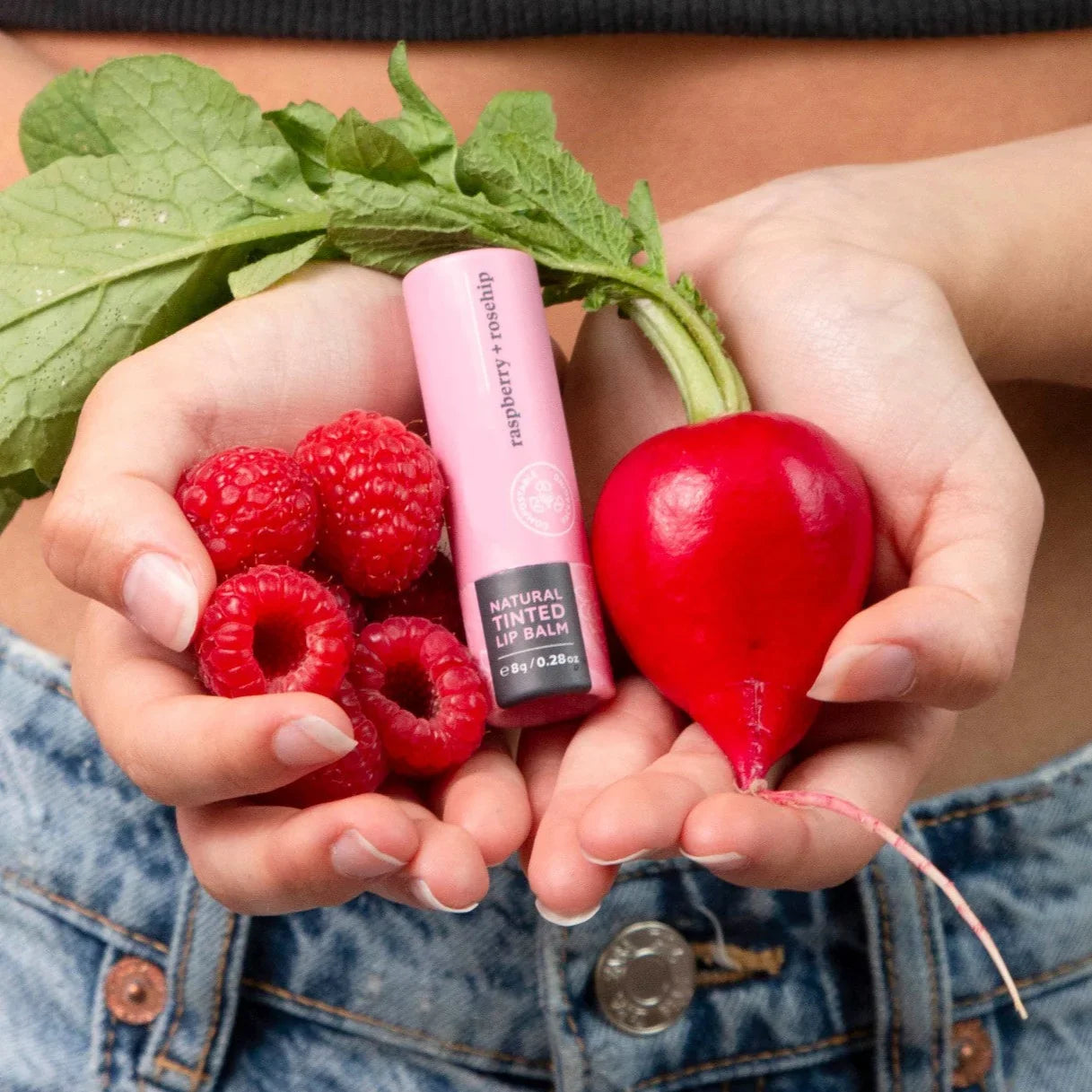 Natural Tinted Lip Balm - Raspberry + Rosehip