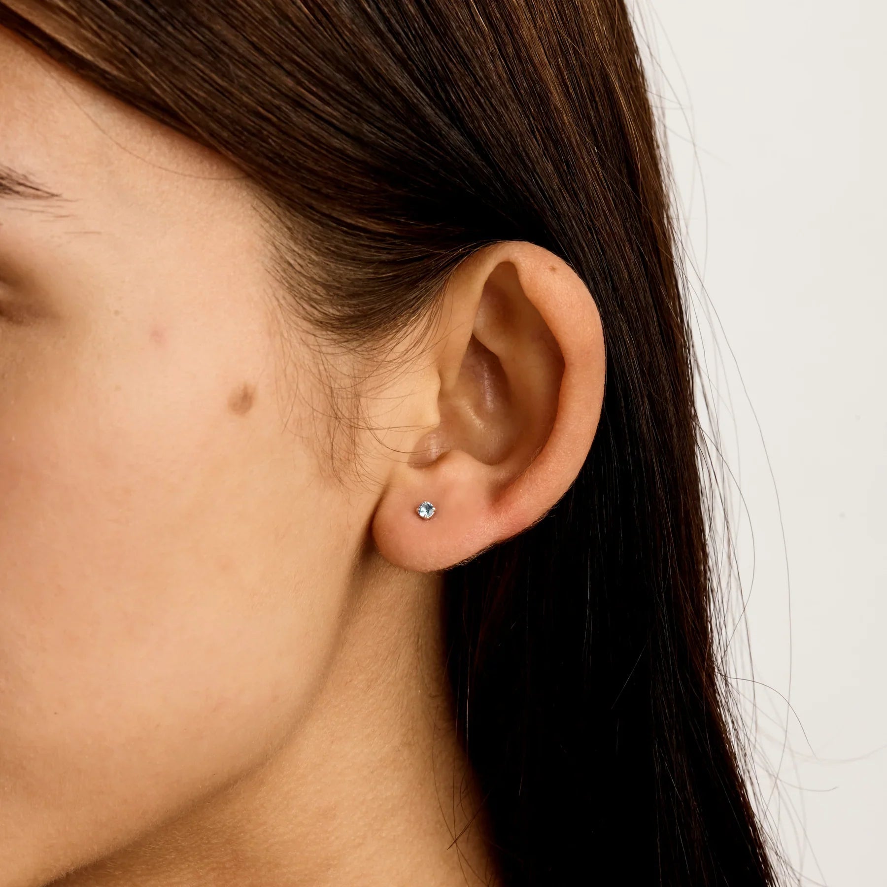Delicate Blue Topaz Studs