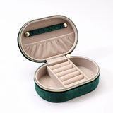 Sorrel Oval Jewellery Box - Green