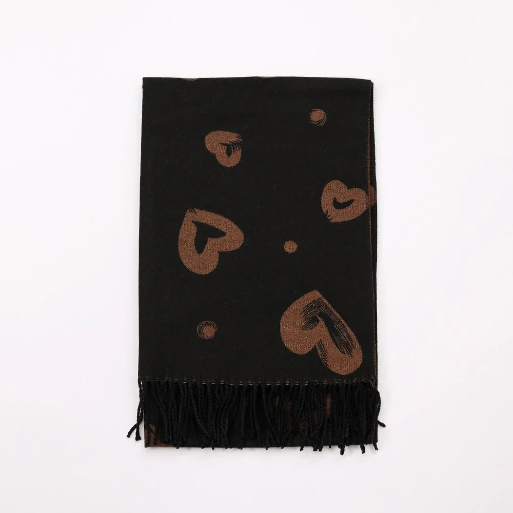 Noira Heartline Scarf - Black