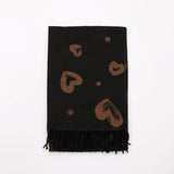 Noira Heartline Scarf - Black