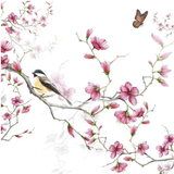 Paper Napkins - Pack of 20 - Bird & Blossom White