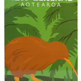 Metal Postcard - Kiwi