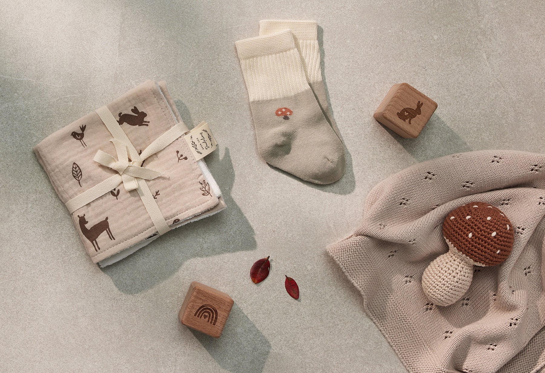 Socks Set of 2 - Mushroom