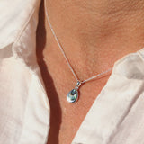 Sterling Silver and Paua Oval Necklace