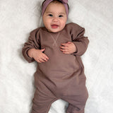 Sweatshirt Onesie - Mocha / 0-3mnths