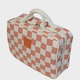 Wavy Plaid Rust - Hanging Washbag