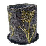 Fennel Yellow On Grey - Ecofelt Growbag