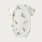 Organic Cotton Short Sleeve Bodysuit NZ Forest