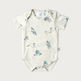 Organic Cotton Short Sleeve Bodysuit NZ Forest