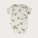 Organic Cotton Short Sleeve Bodysuit NZ Forest