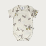 Organic Cotton Short Sleeve Bodysuit NZ Forest