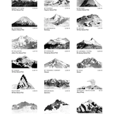 NZ Peaks - A3 Print