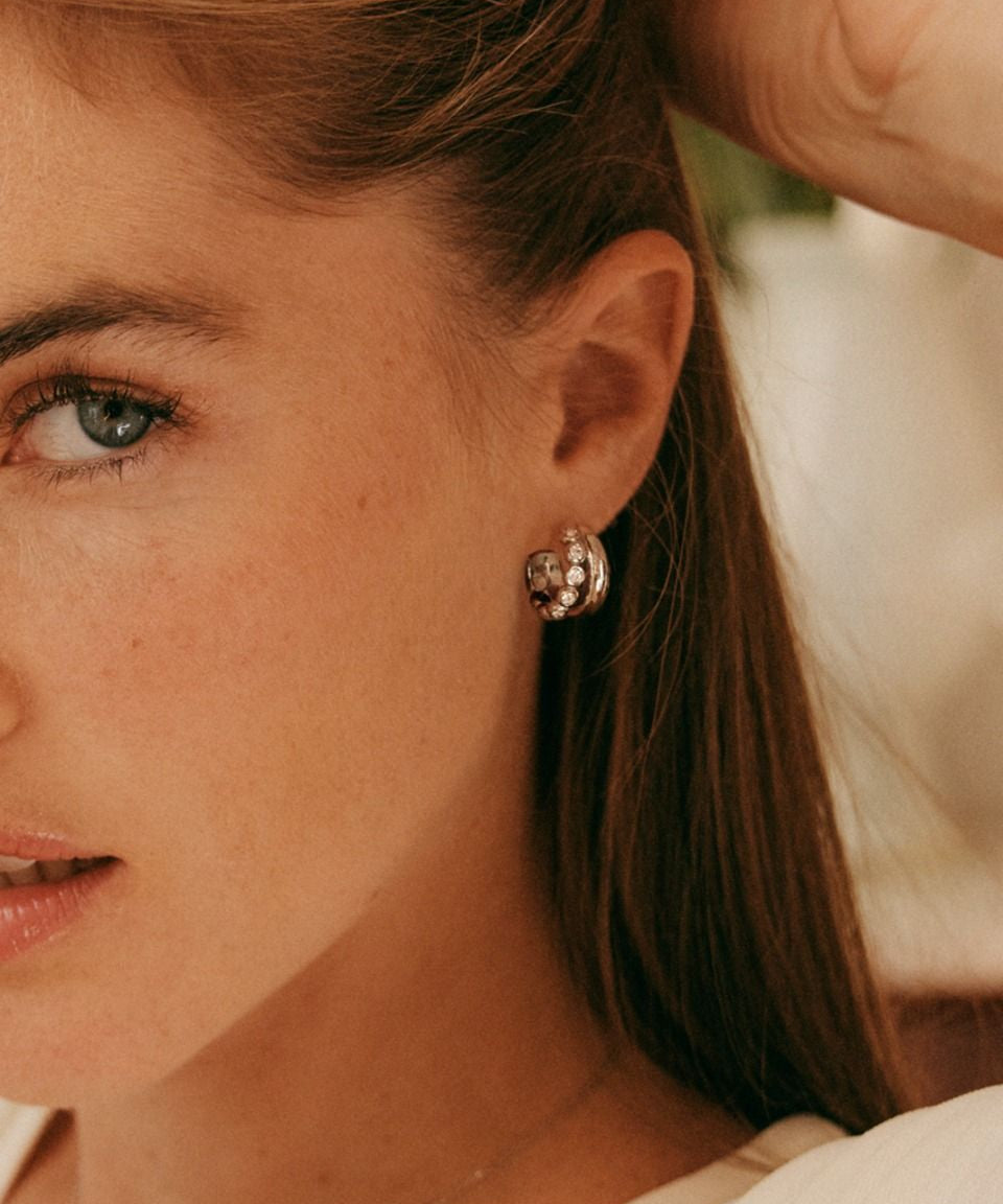 Grace Hoops L Steel