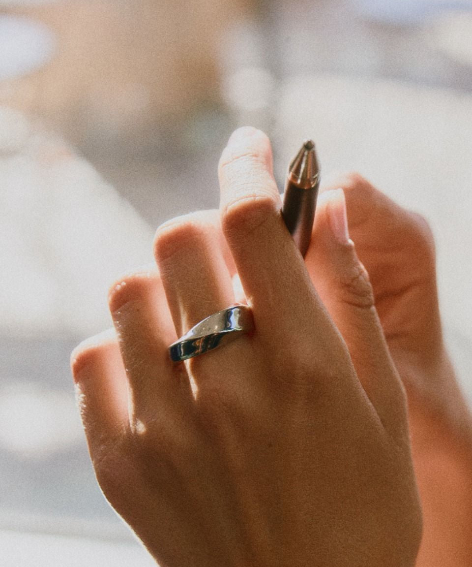 Helix Ring Steel