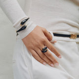 Lovebirds Ring Gold/Black